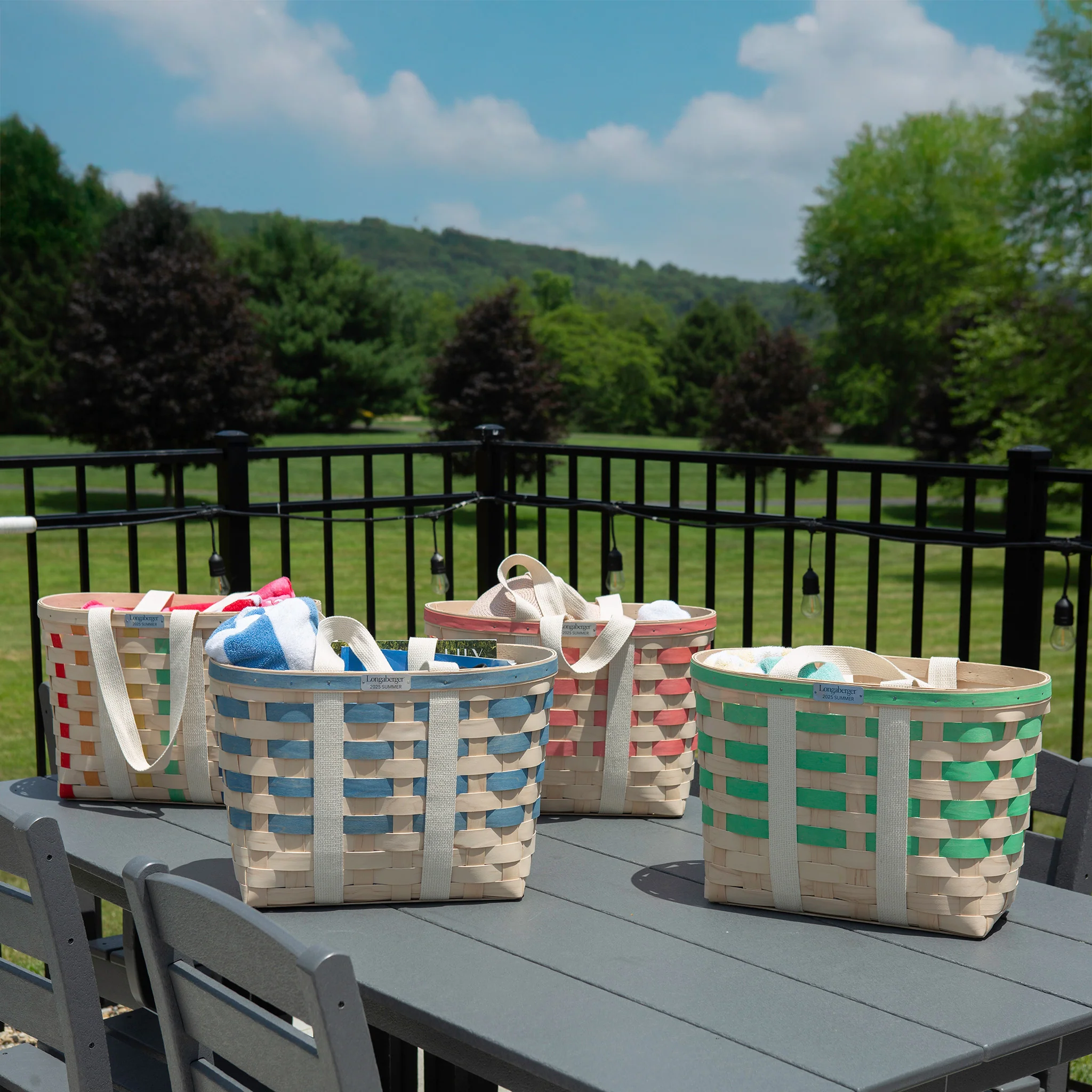 Collector's 2025 Summer Tote Basket with Protector - Seafoam - Image 4