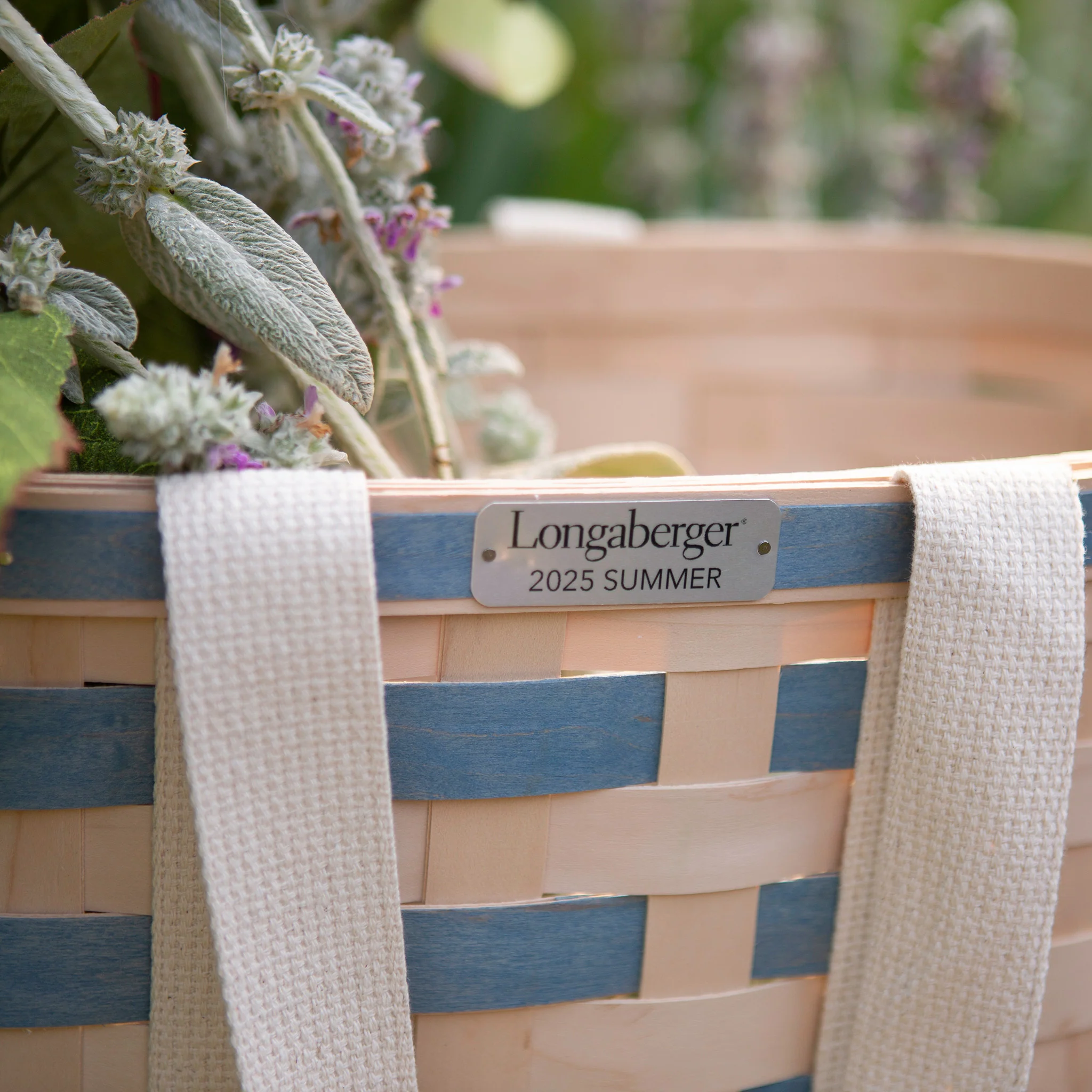 Collector's 2025 Summer Tote Basket with Protector - Shore Blue - Image 3