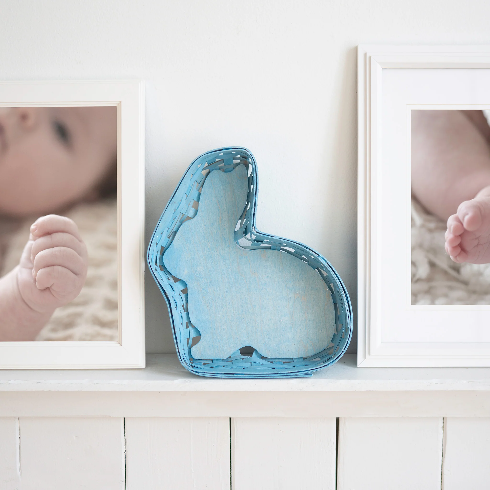 Bunny Basket Tray with Protector - Easter Blue - Image 3