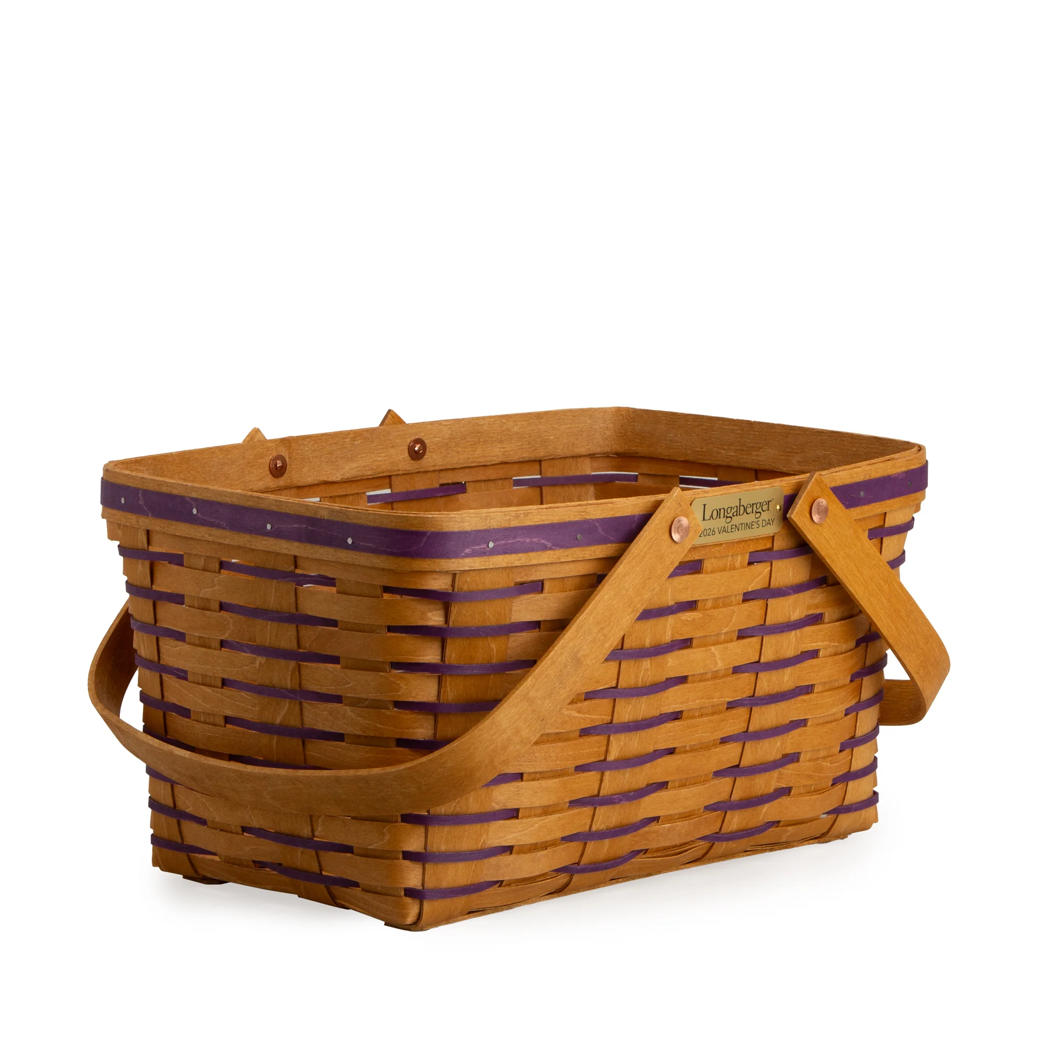 Collector's Valentine's Day Medium Heartland Basket with Protector - Purple - Image 5