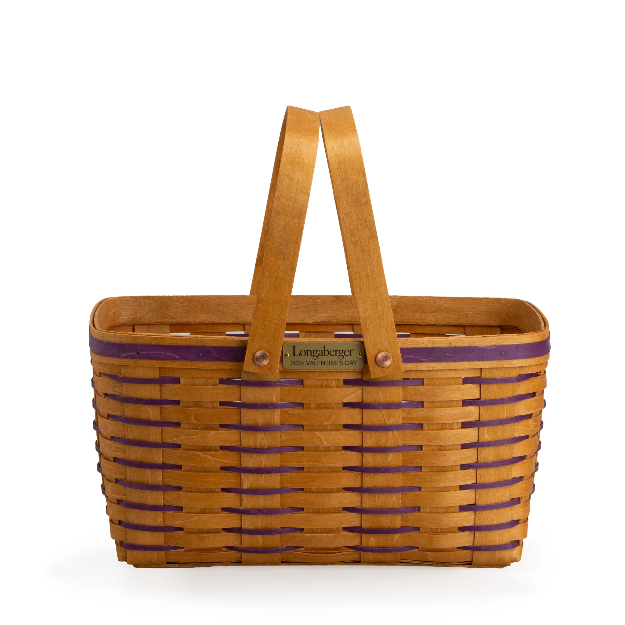 Collector's Valentine's Day Medium Heartland Basket with Protector - Purple - Image 3