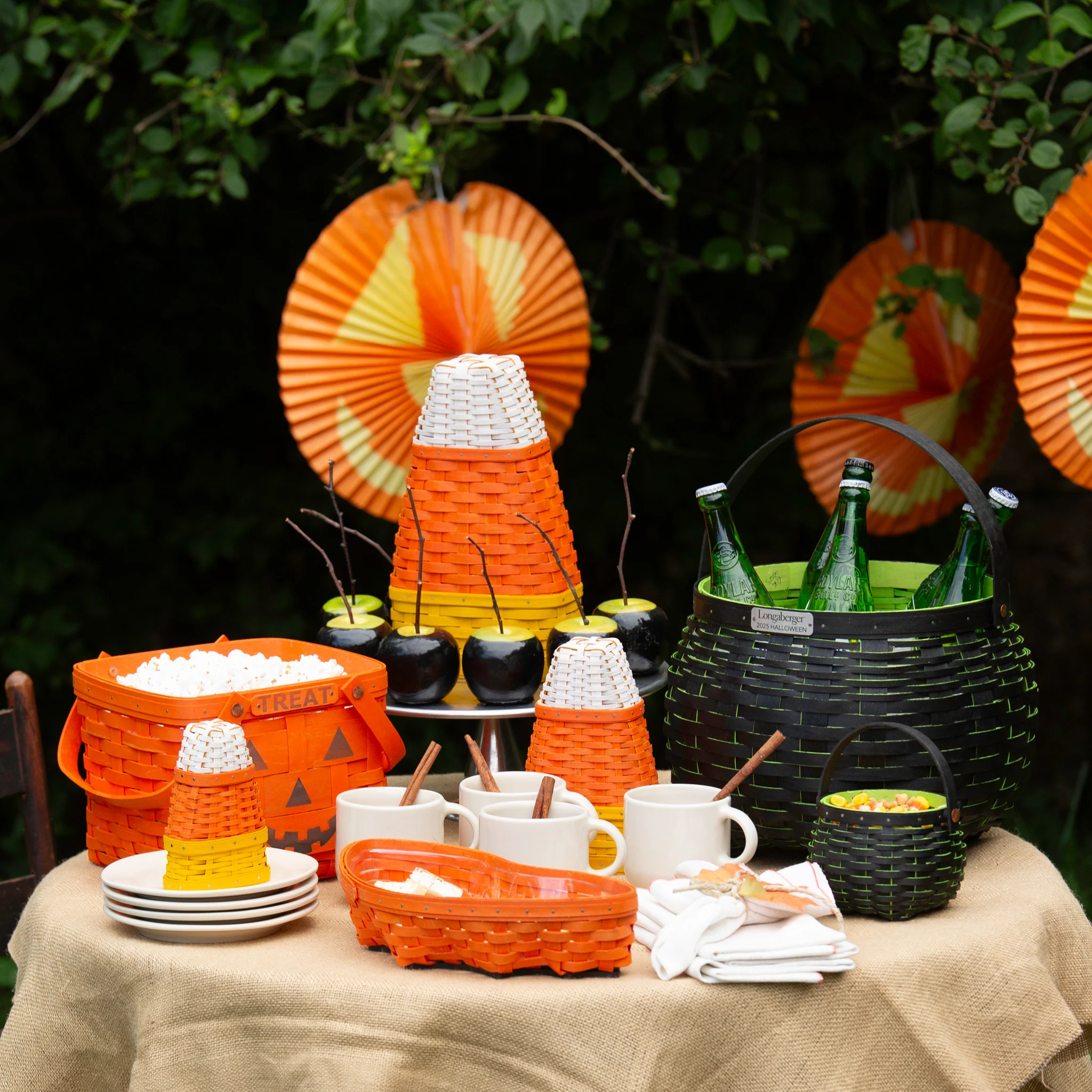 Collector's Halloween Medium Cauldron Basket with Protector - Black and Neon Green - Image 10