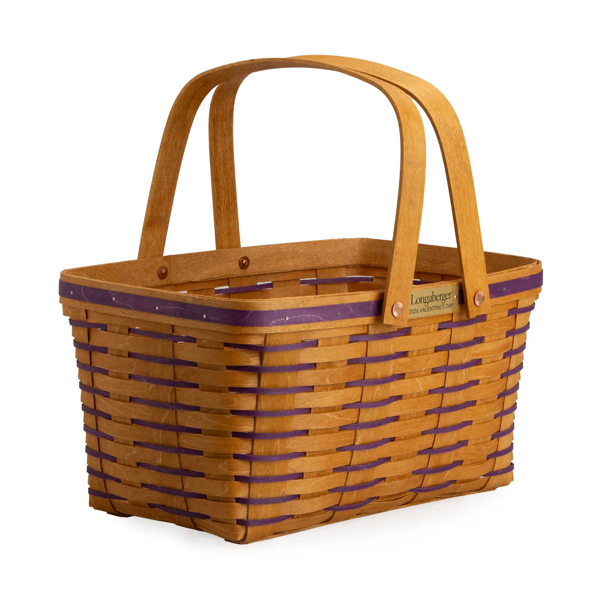 Collector's Valentine's Day Medium Heartland Basket with Protector - Purple - Image 4