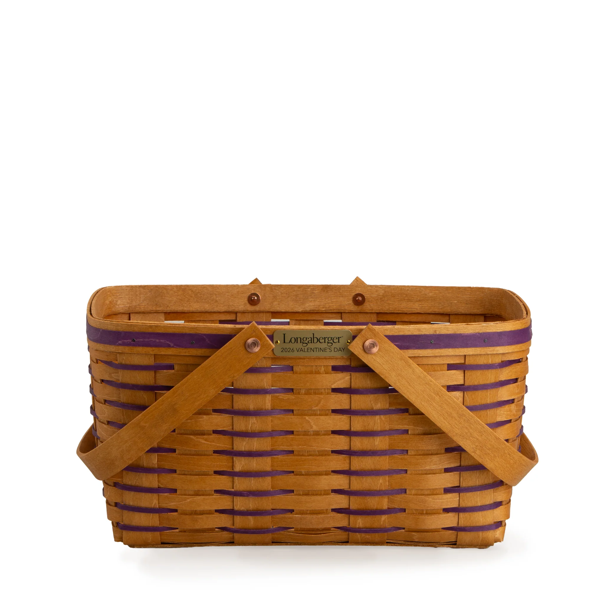 Collector's Valentine's Day Medium Heartland Basket with Protector - Purple - Image 6