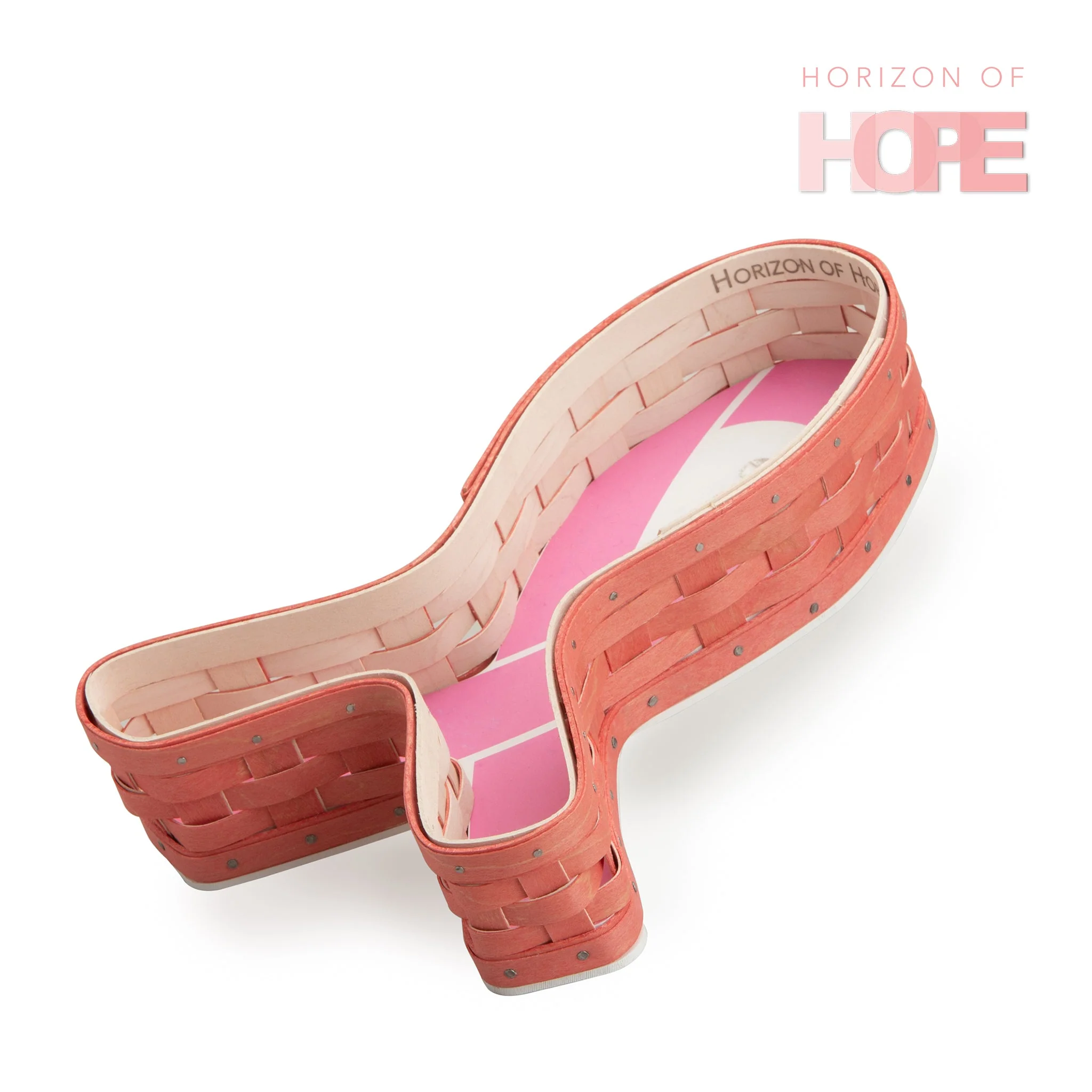 Horizon of Hope Ribbon Basket with Protector - Flamingo Pink - Image 4