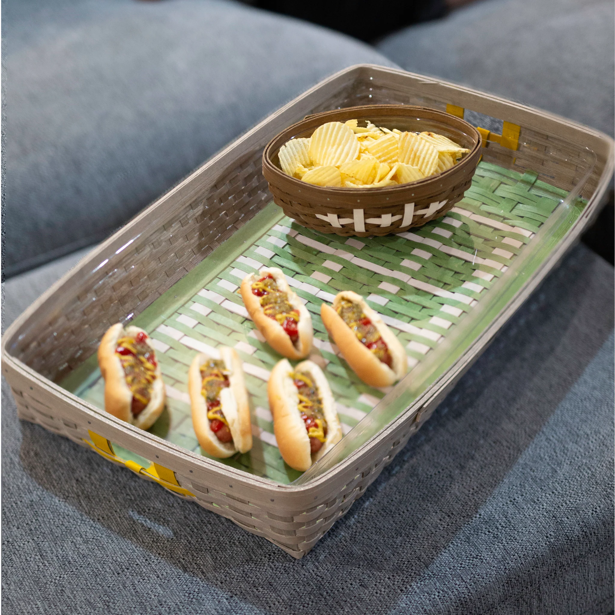 Collector's Game Day Field Tray with Protector - Football Field - Image 5