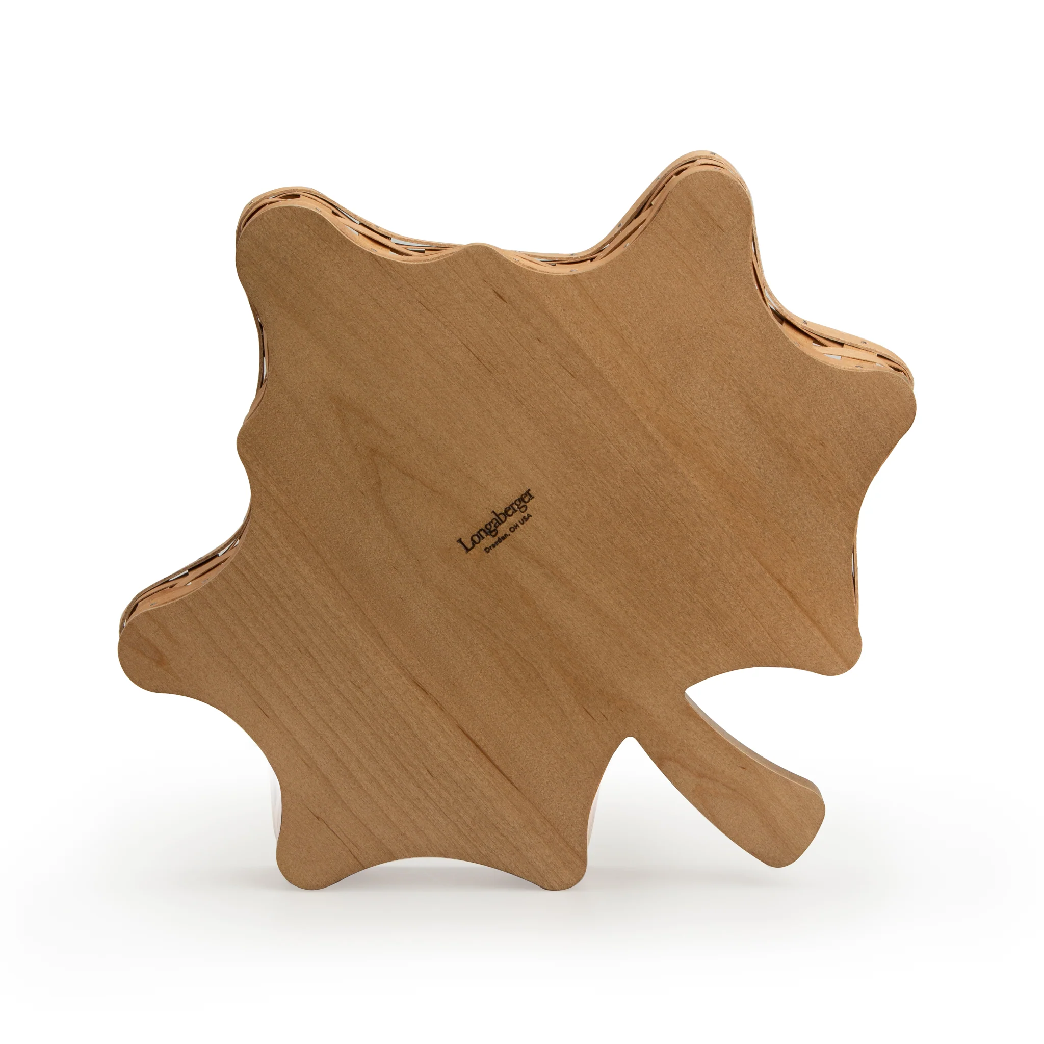 Norman Rockwell Leaf Basket with Protector - Light Brown - Image 3