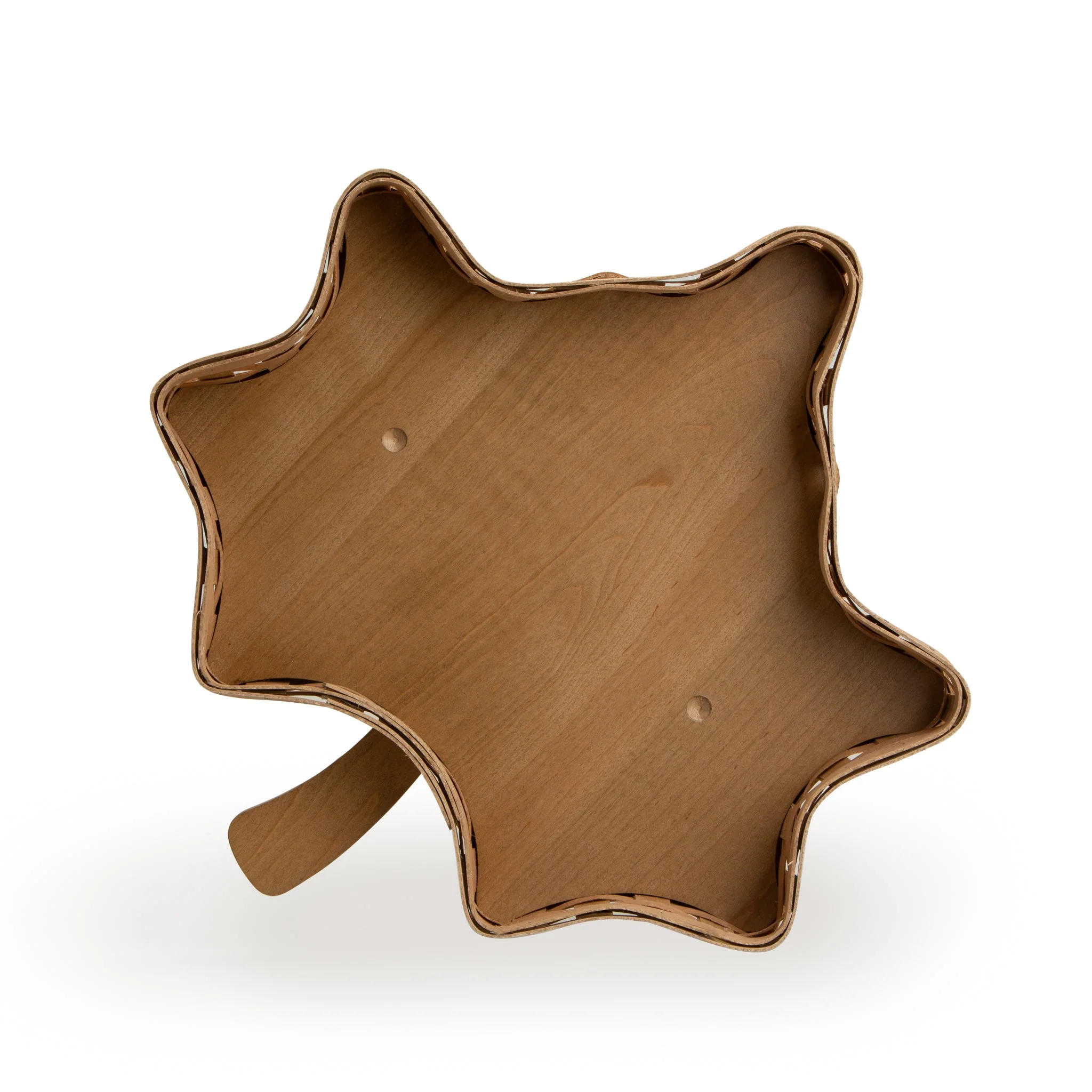 Norman Rockwell Leaf Basket with Protector - Light Brown - Image 7