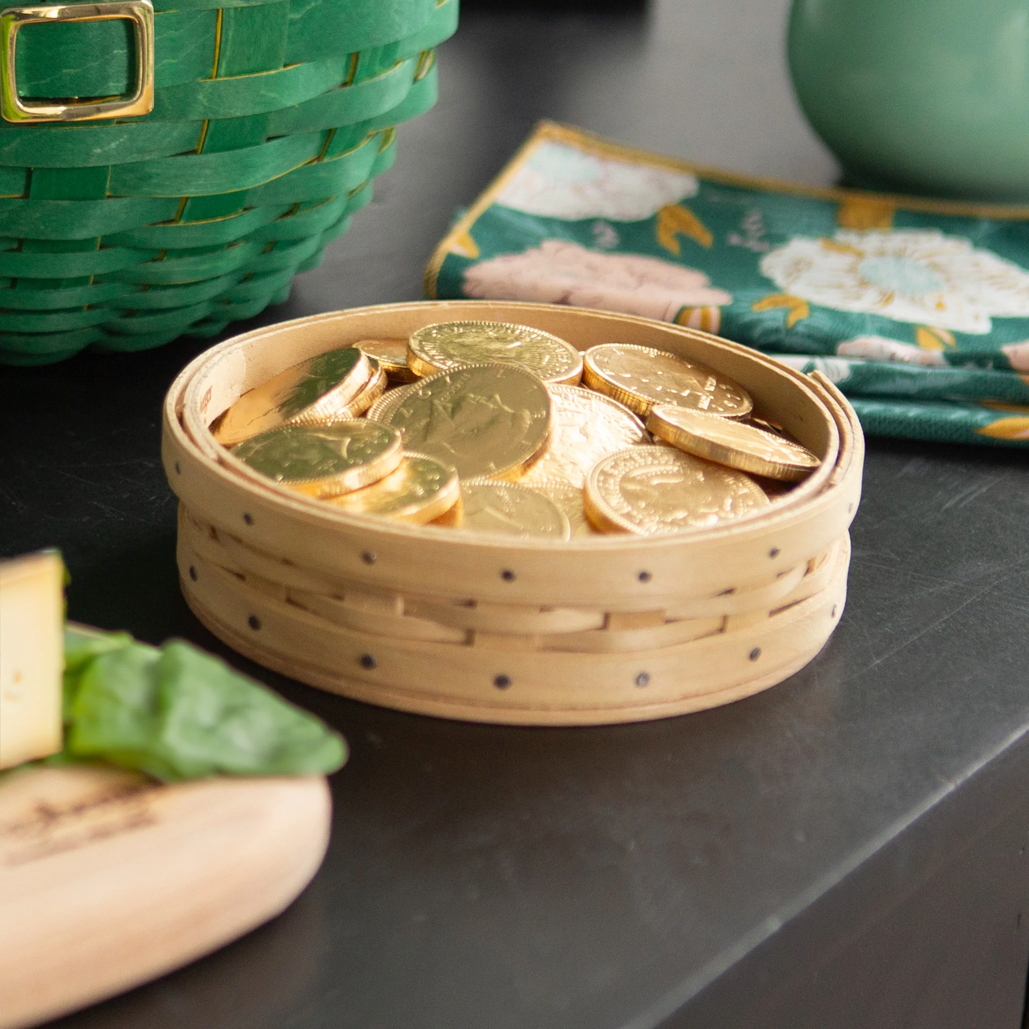 St. Patrick's Day Gold Coin Basket with Protector - Image 5