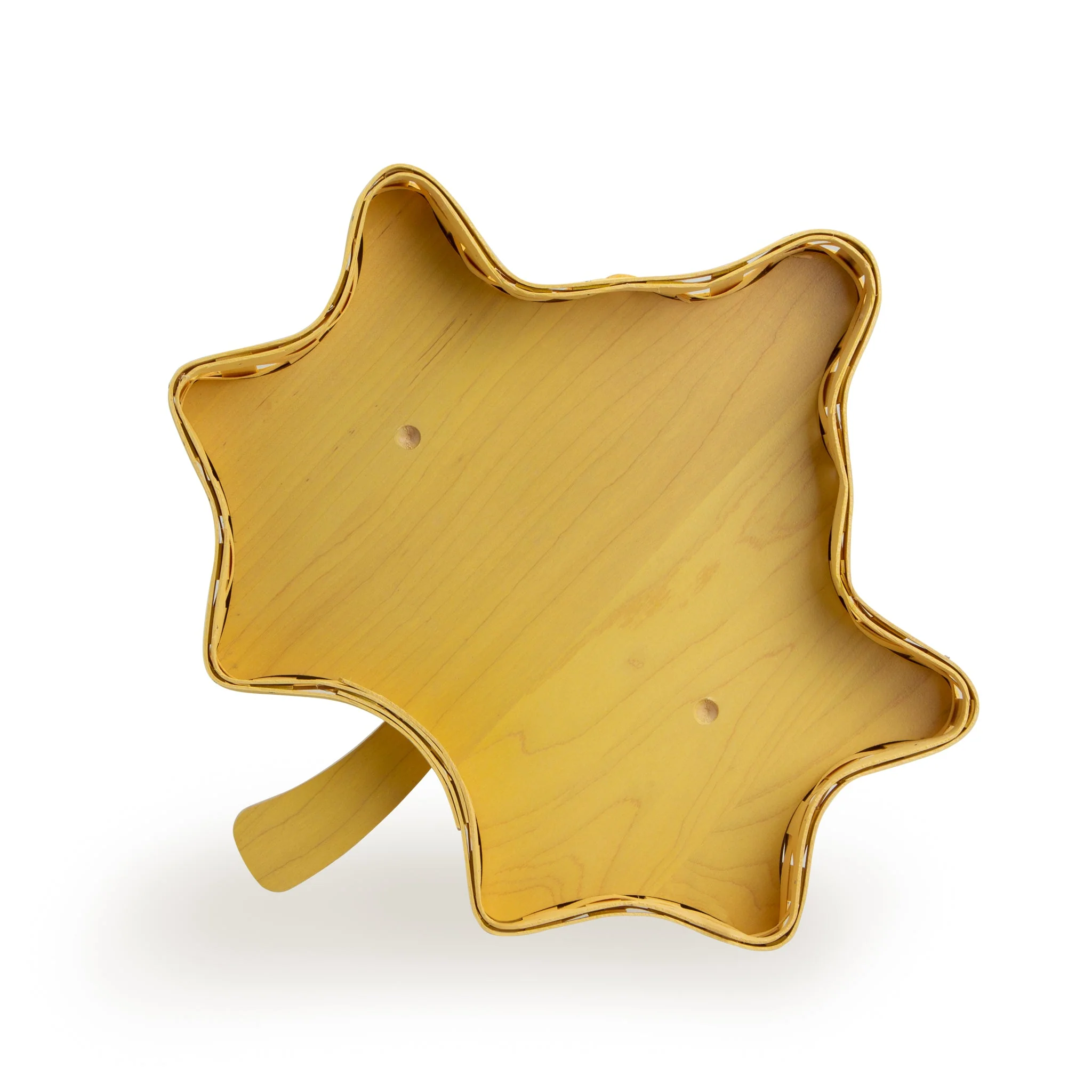 Norman Rockwell Leaf Basket with Protector - Yellow - Image 6